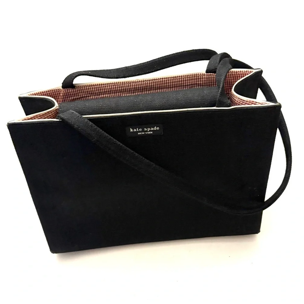 KATE SPADE Vintage Black Linen Purse